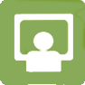 Icon of student in front of a screen: Blackboard for Students